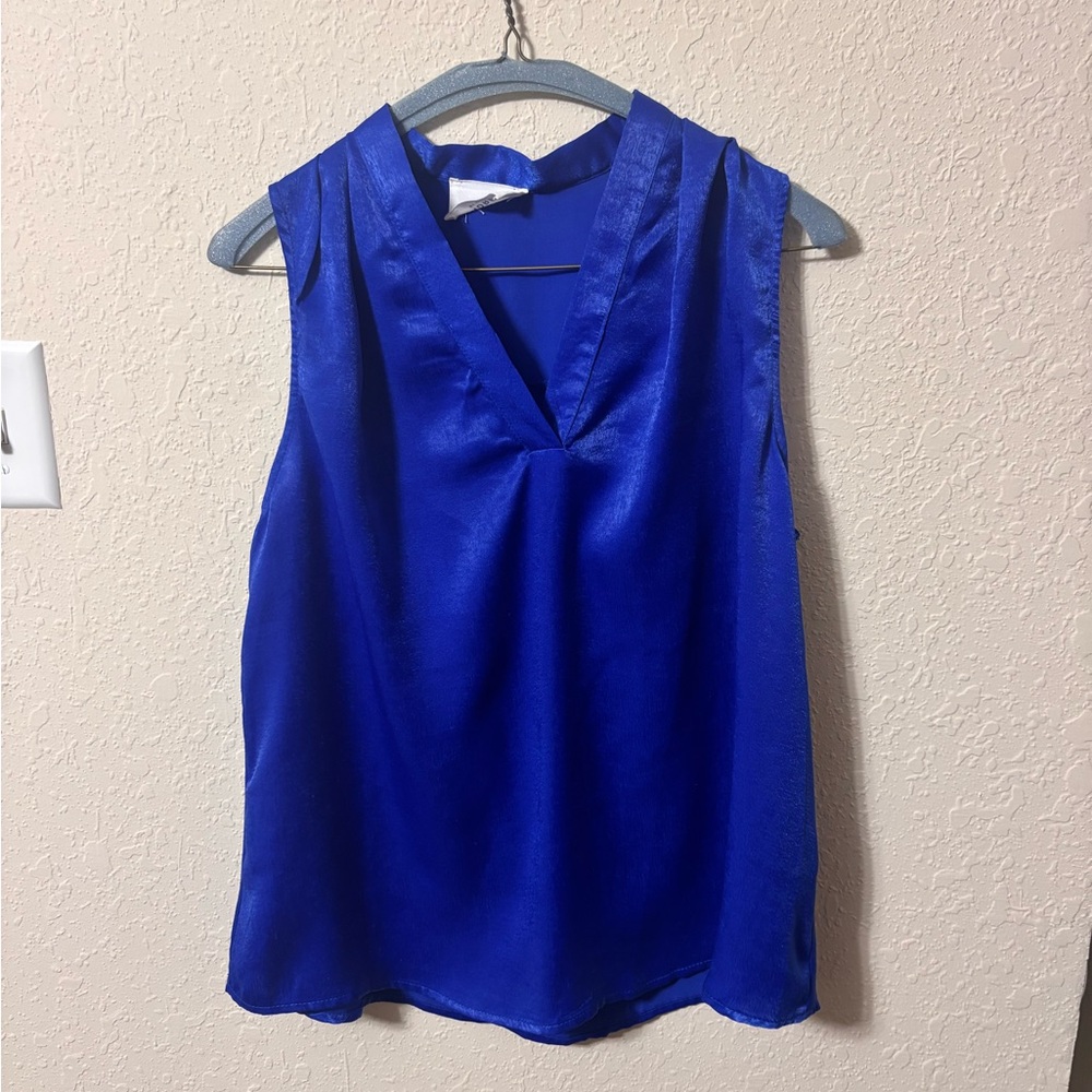 Blue Flowy Blouse